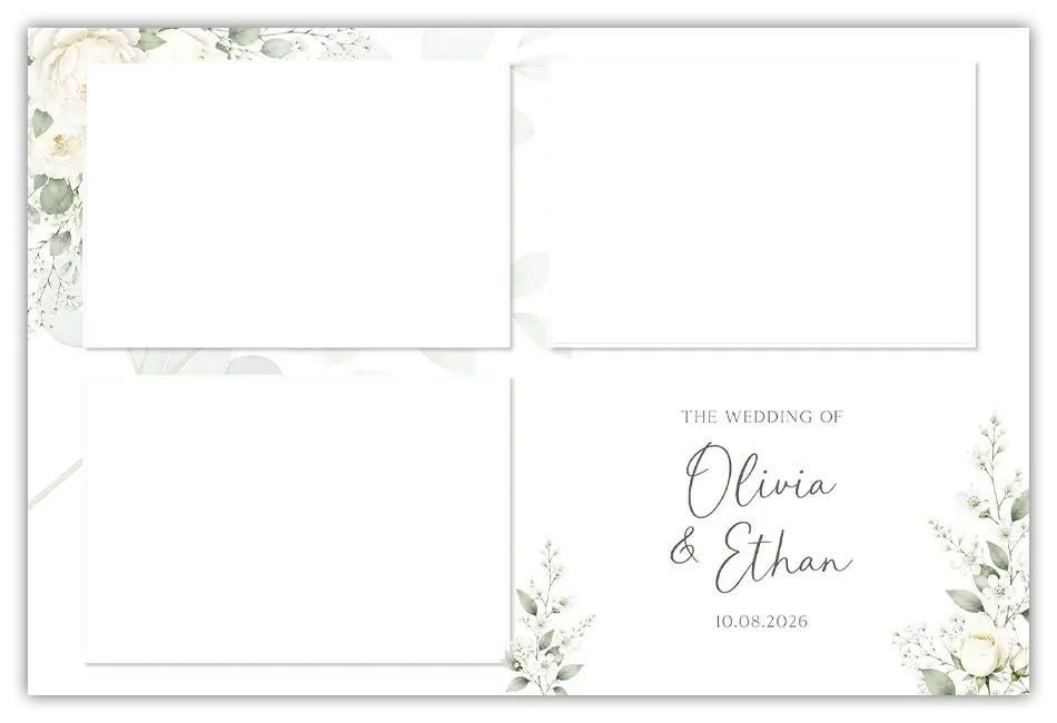 Ivory Garden wedding photo booth template
