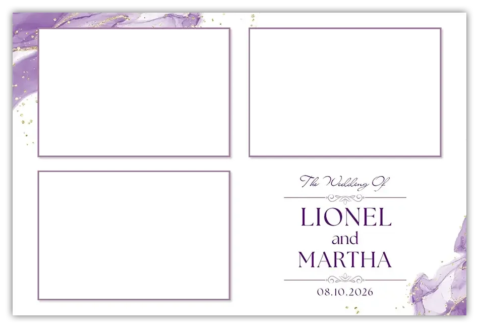 Purple Luxury wedding photo booth template