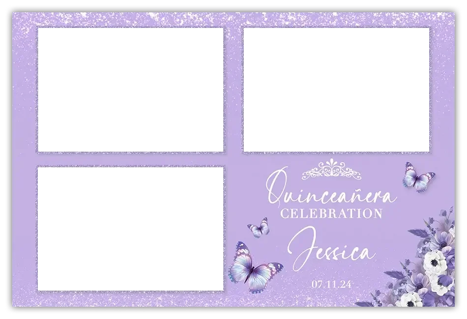 Quincey quinceañera photo booth template