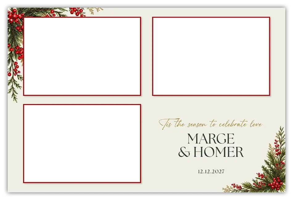 Season of Love wedding photo booth template